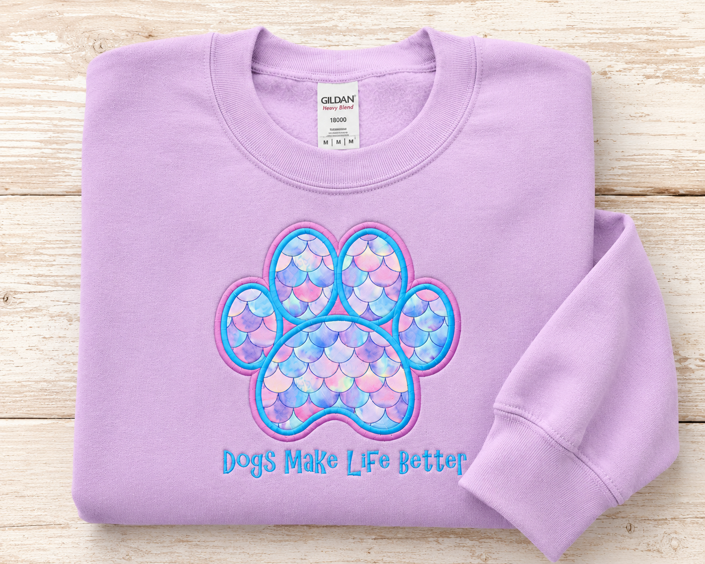 Mermaid Paw Dogs Make Life Better Crewneck Crazy Petpeople