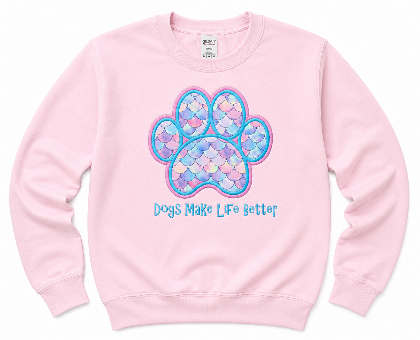 Mermaid Paw Dogs Make Life Better Crewneck Crazy Petpeople