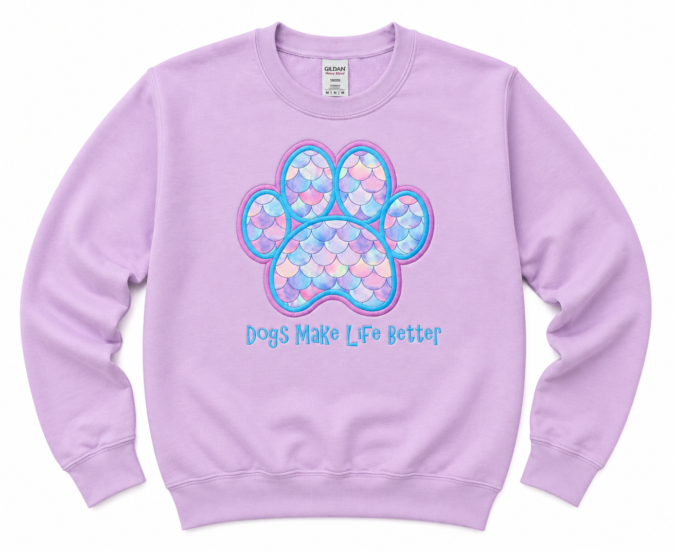 Mermaid Paw Dogs Make Life Better Crewneck Crazy Petpeople