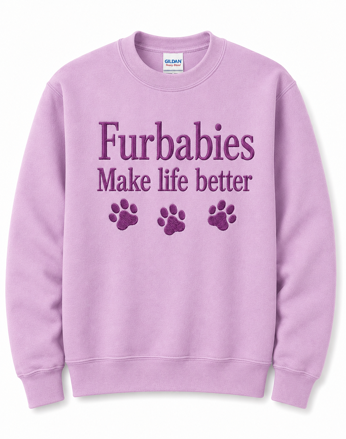 Furbabies Embroidered Crewneck Sweatshirt- Furbabies Make Life Better